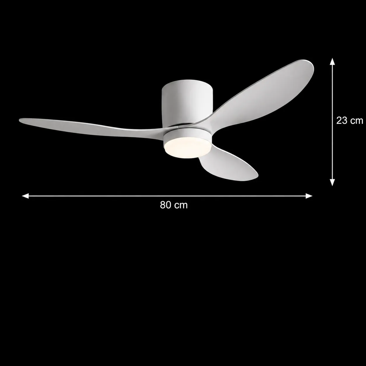 Alessandro Design Vents lustra LED alba ventilator 21W D80cm
