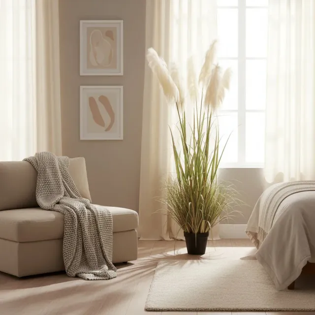 Alessandro Design iarba ornamentala artificiala 180cm 5 fire roz