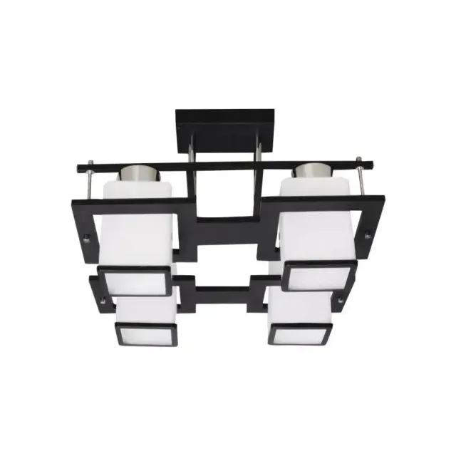 Alessandro Design Aramis lustra cu abajur 4xE27 alb negru