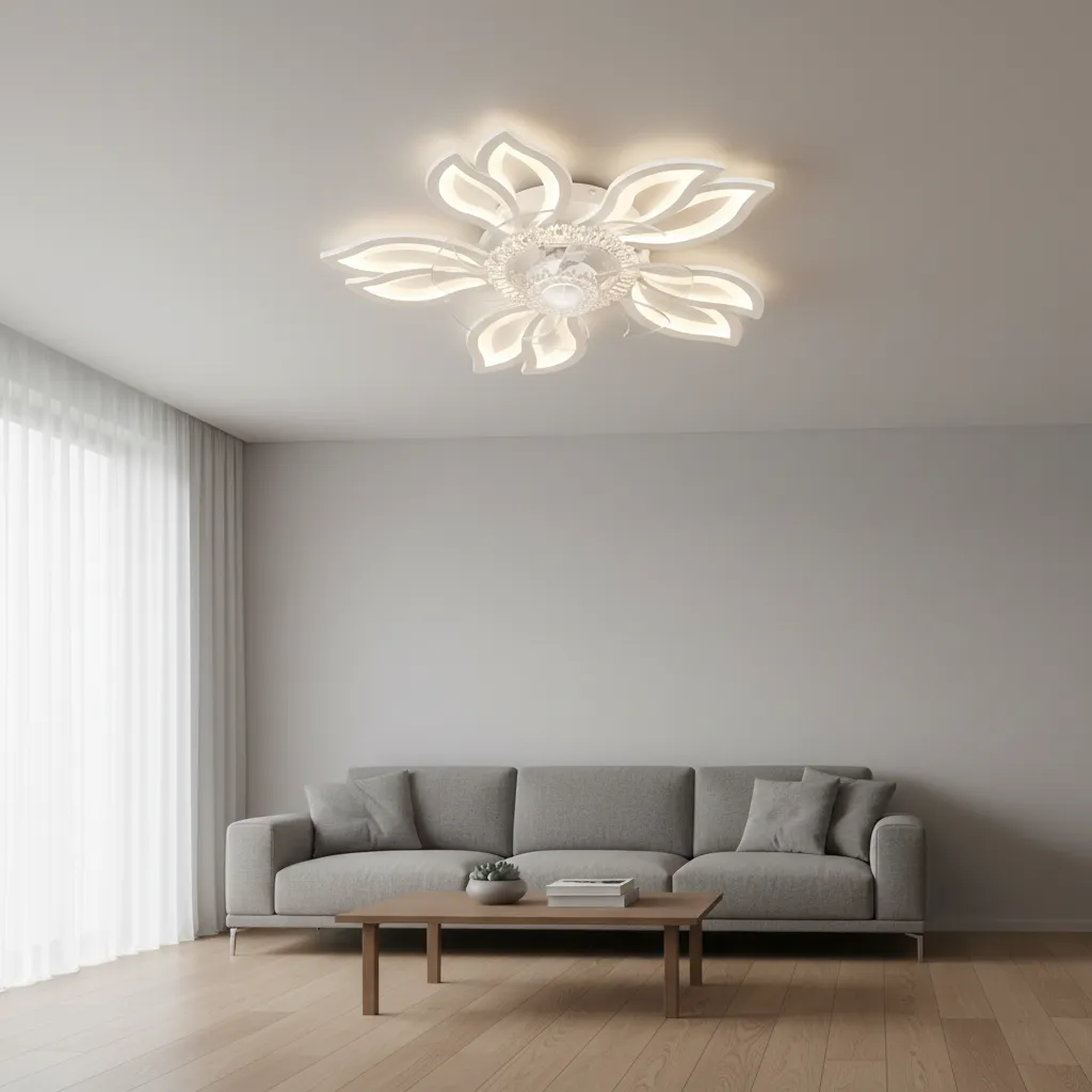 Alessandro Design Anemo lustra LED cu ventilator 30W alba
