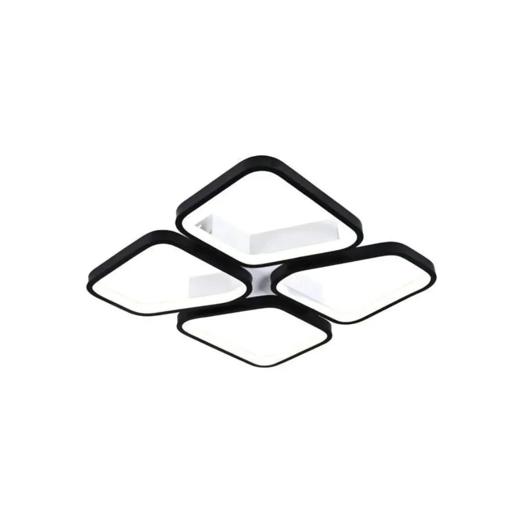 Alessandro Design DAIKI 69W lustra LED neagra 4 patrate
