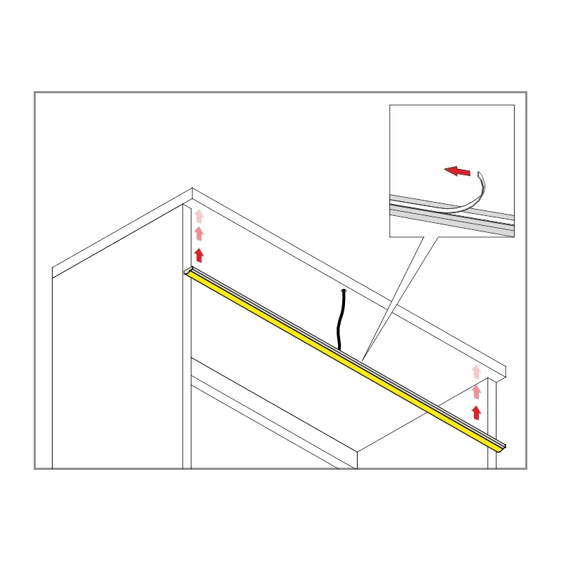 Furnika XI profil LED 16x7 aluminiu incastrat
