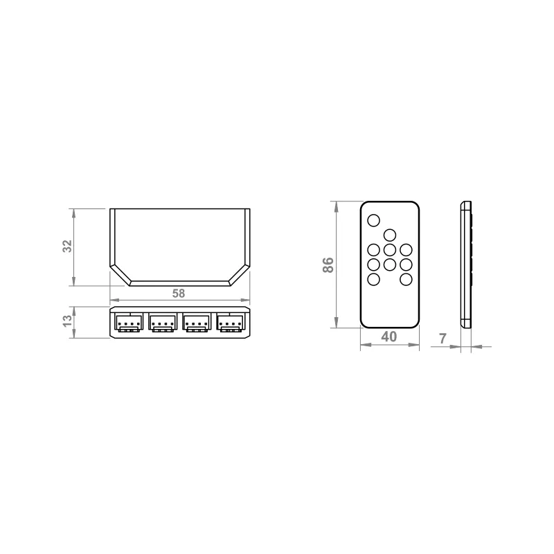 Furnika Mini controller LED RGB compact