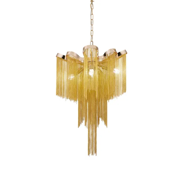 Alessandro Design Aurora 4xE14 candelabru auriu 43cm metal