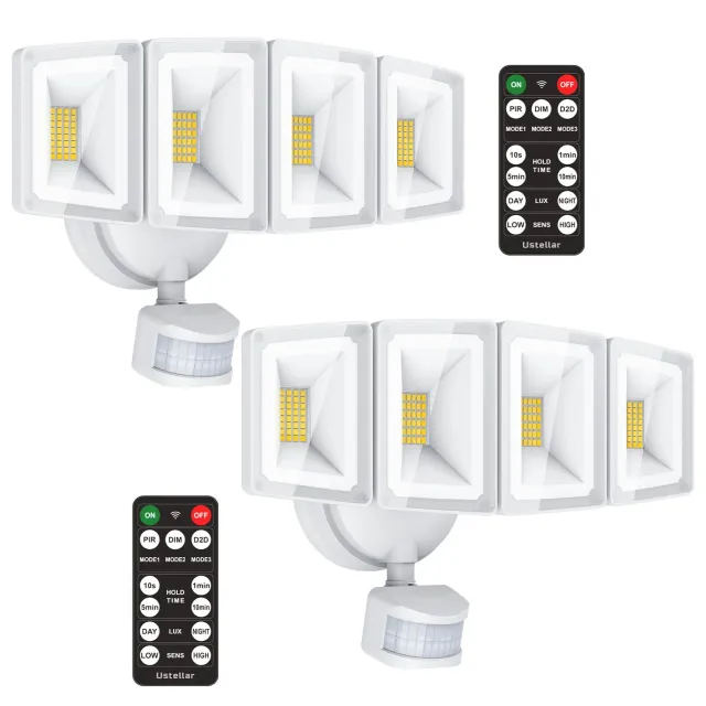 Ustellar 100W proiector LED cu senzor miscare 2 bucati