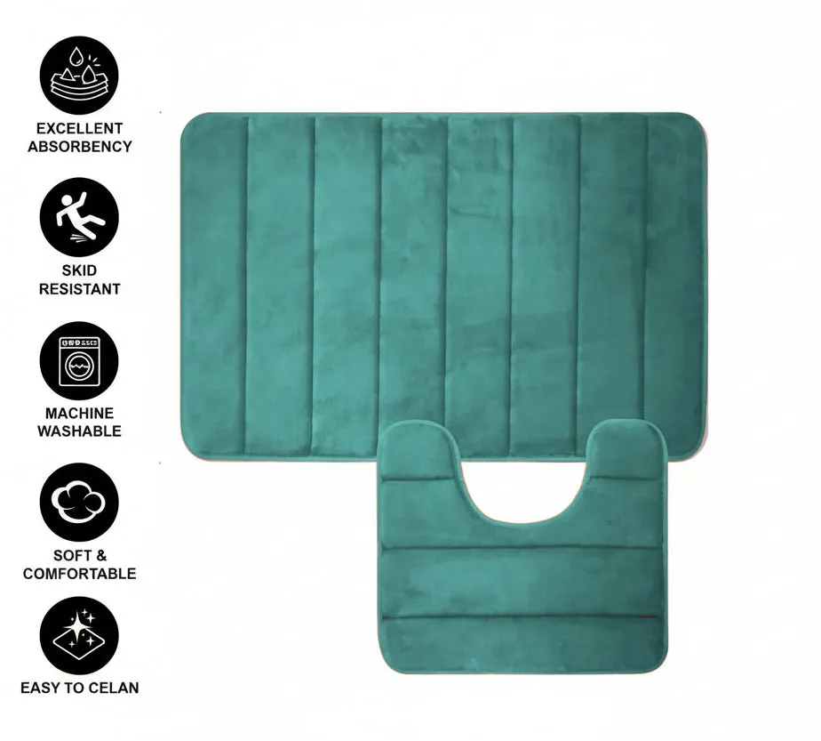 Alessandro Design covorase baie verzi 80x50+50x40 set 2