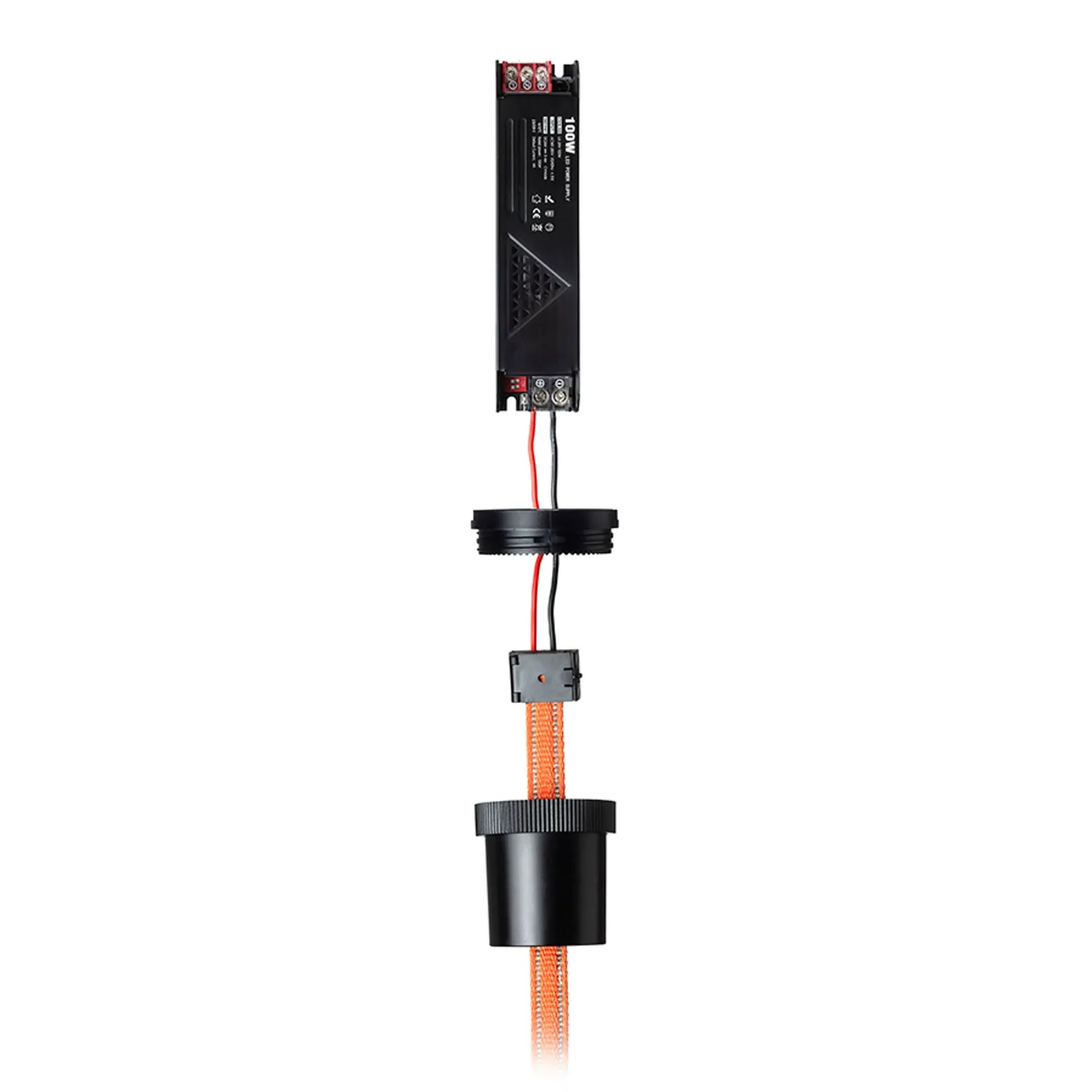 Rendl Wave suport montaj negru 24V pentru banda textila