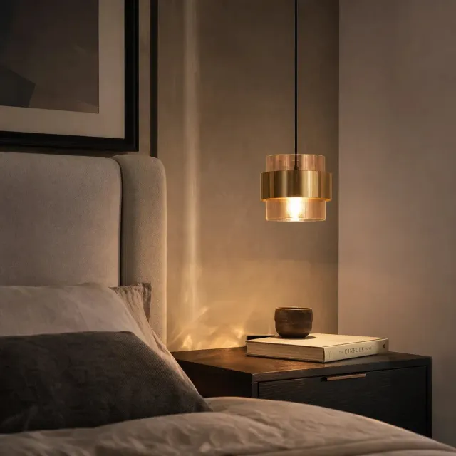 Alessandro Design LC866/1TN candelabru suspendat E27 sticla