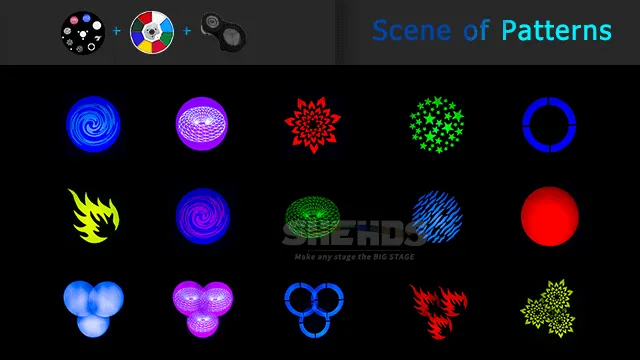 Shehds proiector gobo LED 80W prisma scena
