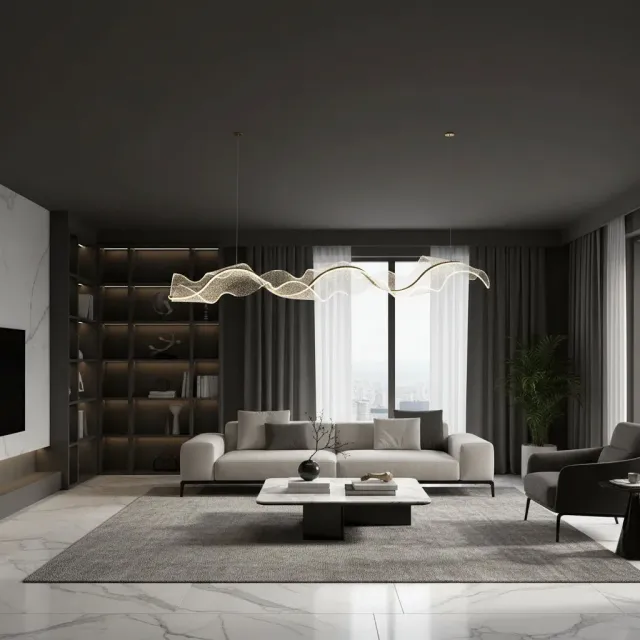 Alessandro Design AMI lustra LED 63W aurie liniara 120cm