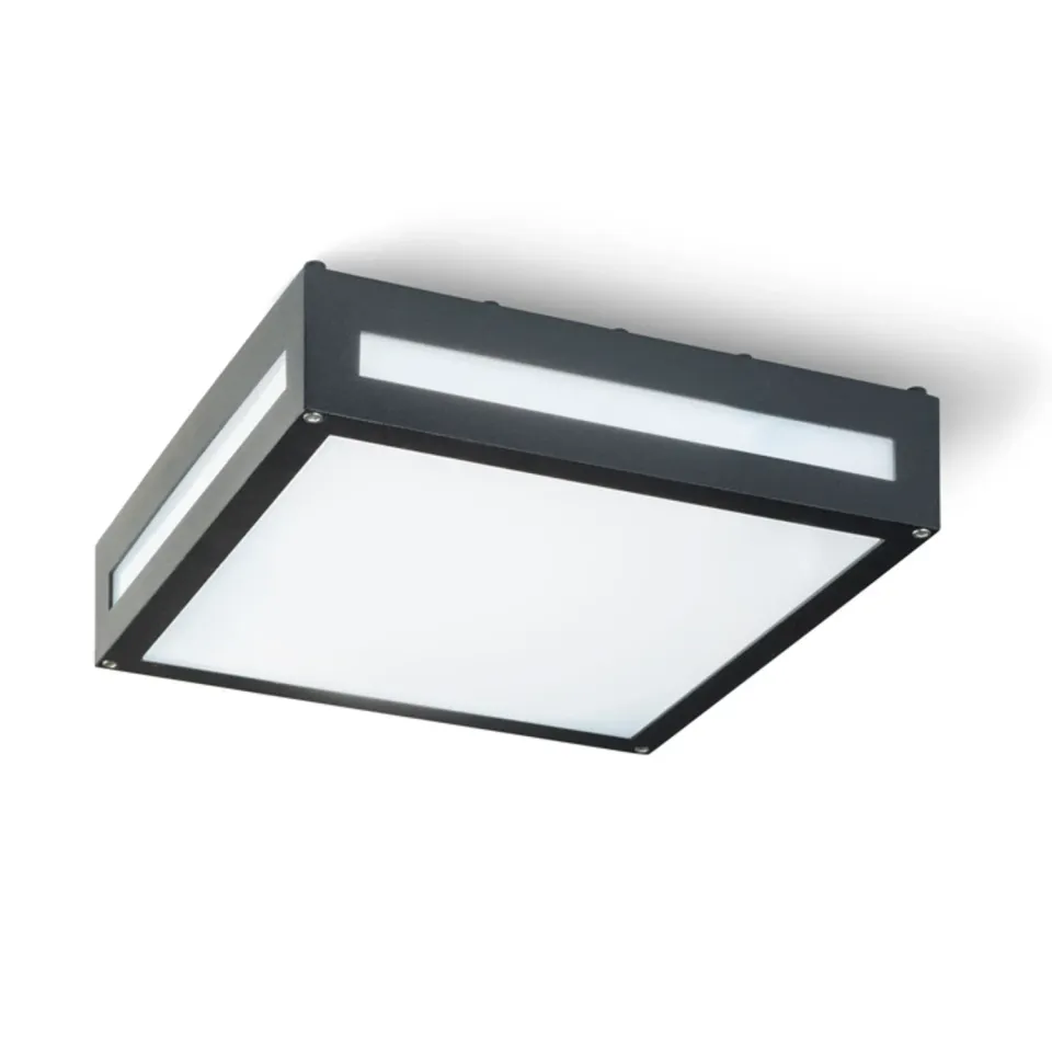 Rendl Light Studio Plaka plafoniera exterior negru aluminiu