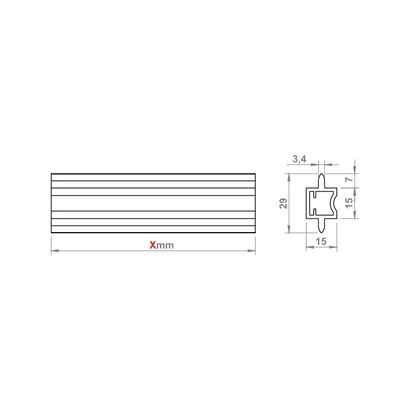 Furnika Profil AP 2H profil aluminiu LED aplicat