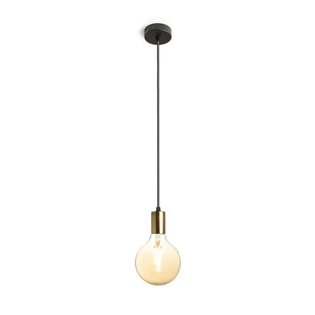 Rendl Araq pendul alama periata negru E27