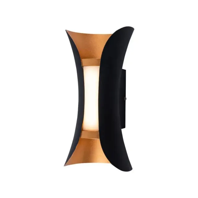 Alessandro Design Ucrus 12W aplica exterior negru auriu 3000K
