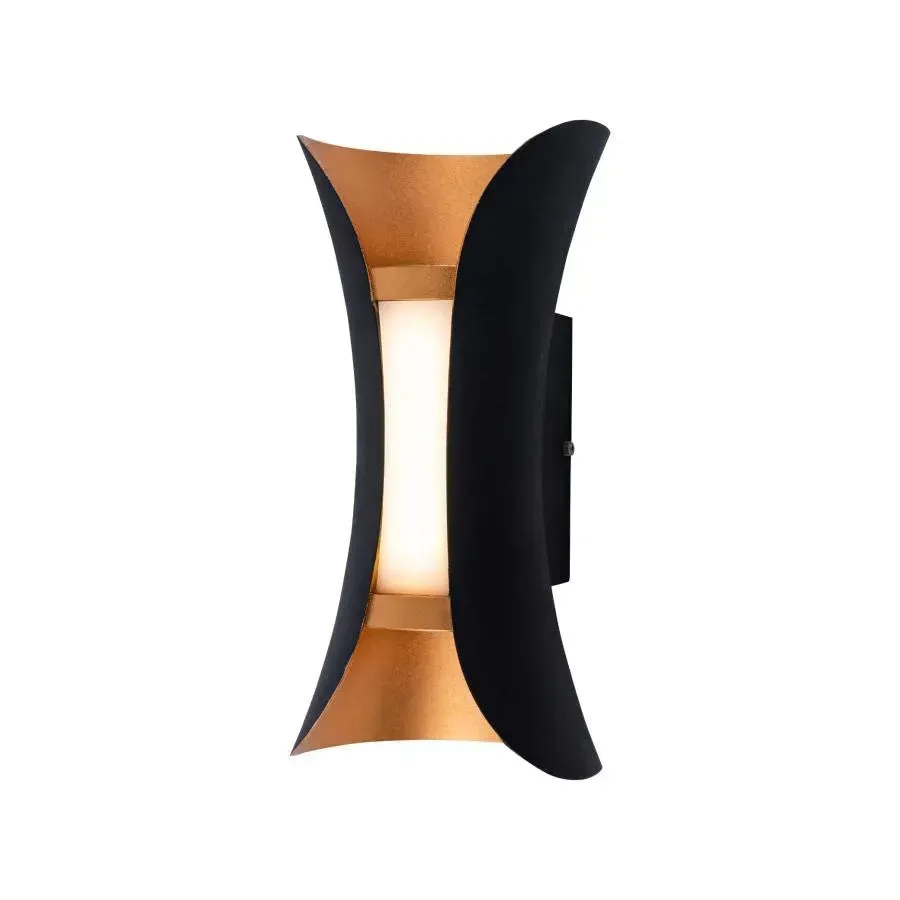 Alessandro Design Ucrus 12W aplica exterior negru auriu 3000K