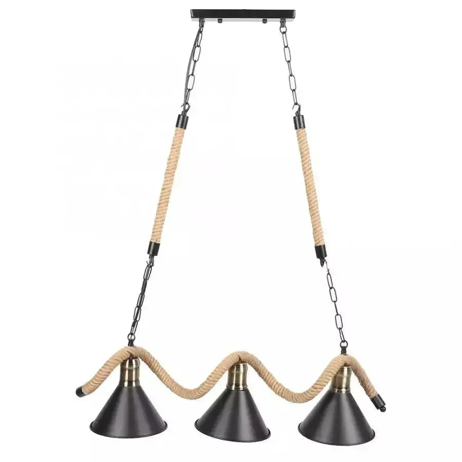 Alessandro Design Rope lustra vintage 3xE27 maro sfoara