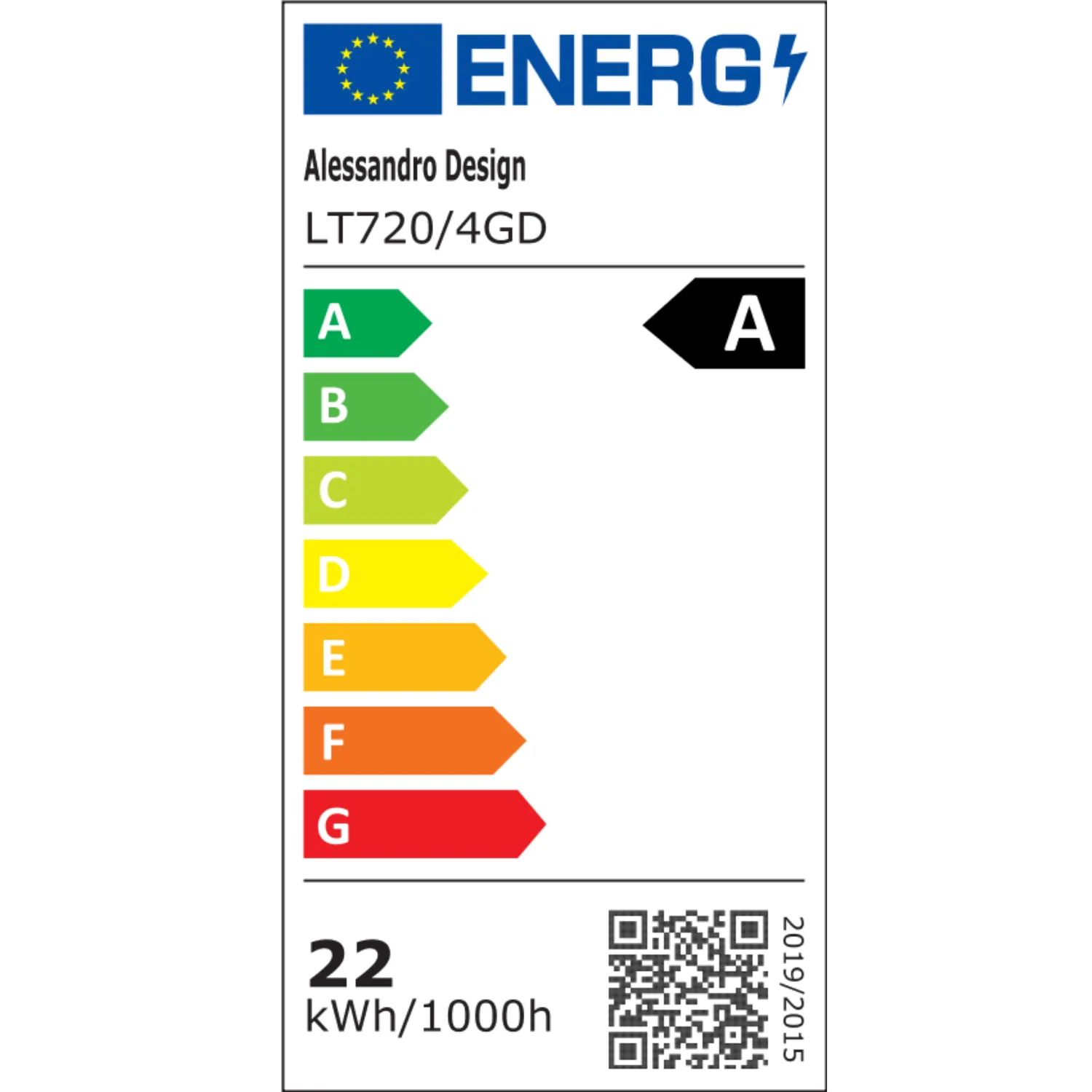 Alessandro Design Maria lustra LED cu telecomanda 22W auriu