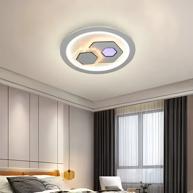 Alessandro Design KATHLEEN RGB 16W lustra LED alba cu mov