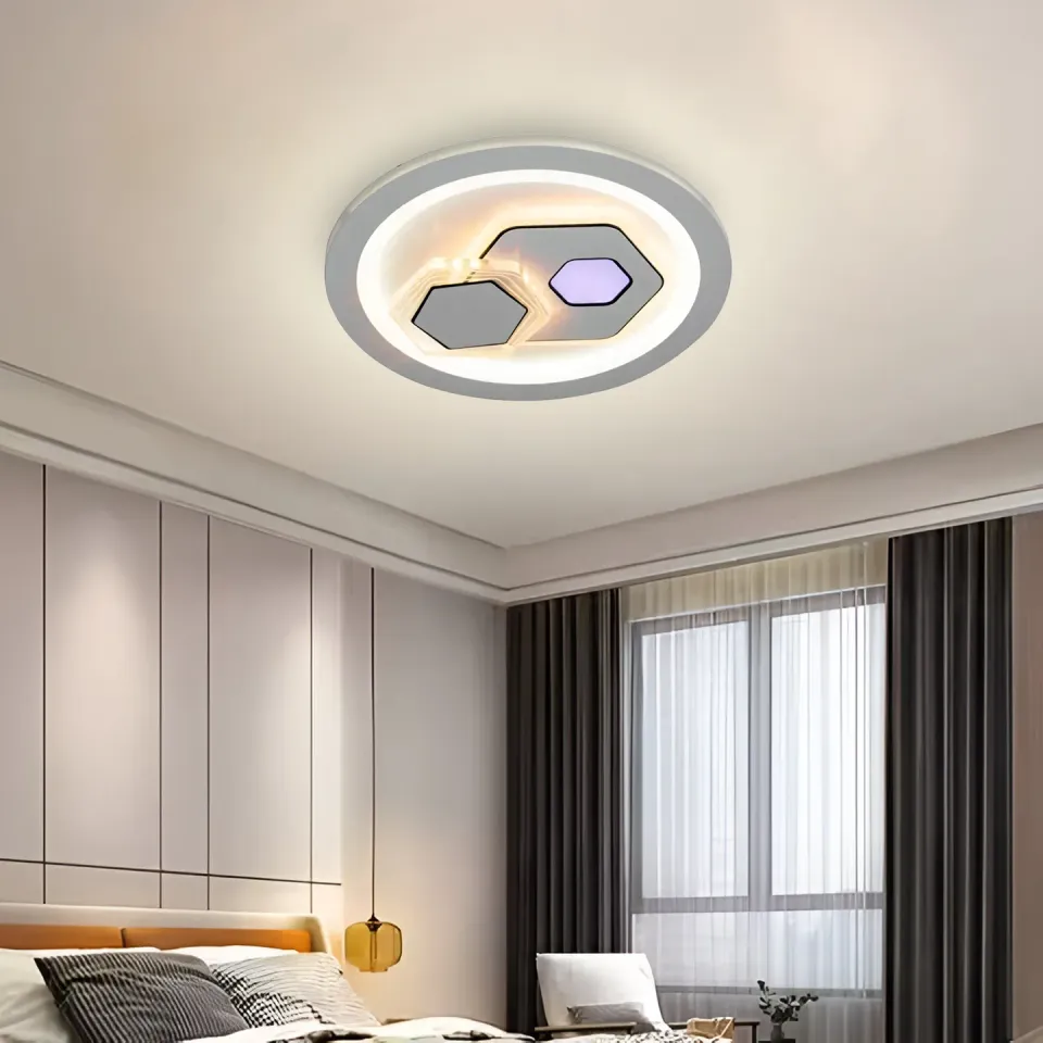 Alessandro Design KATHLEEN RGB 16W lustra LED alba cu mov