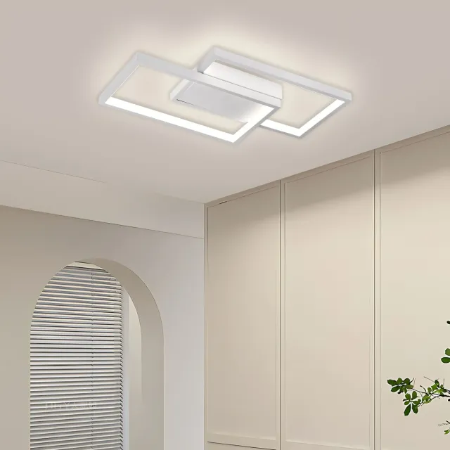 Alessandro Design LANDYN 37W lustra LED alba 2 patrate