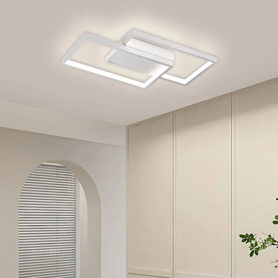 Alessandro Design LANDYN 37W lustra LED alba 2 patrate