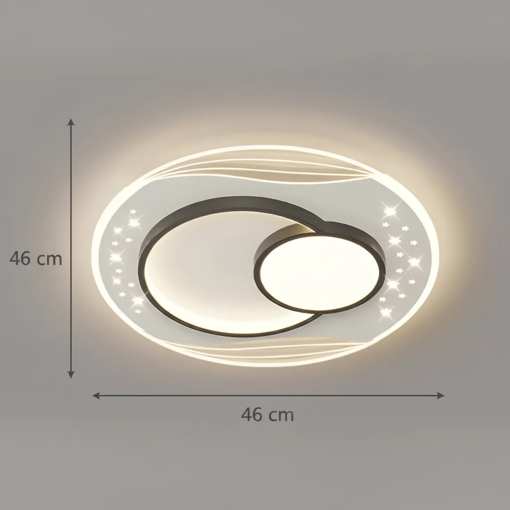 Alessandro Design Serpenta lustra LED 51W rotunda neagra dimabila