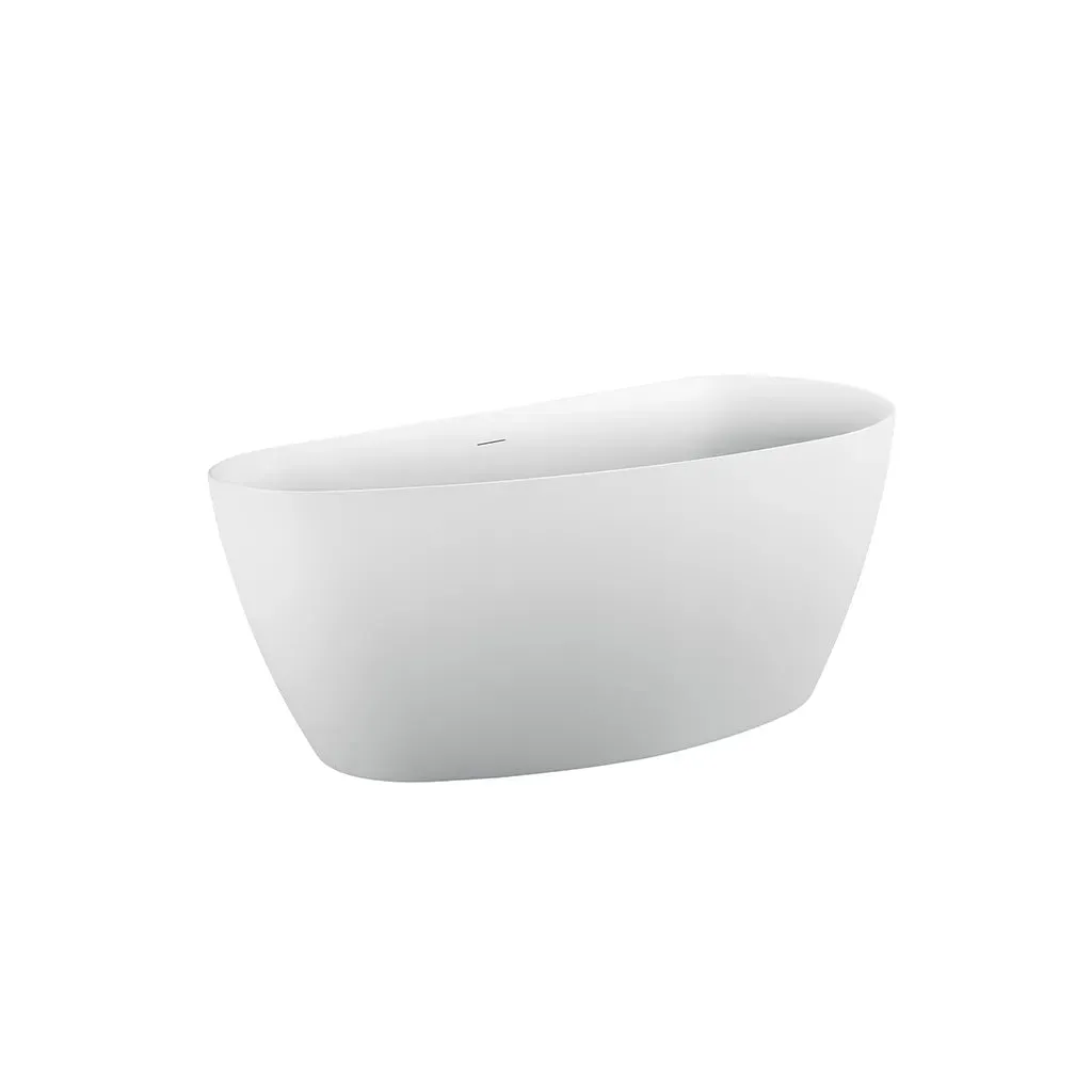 Alessandro Design cada freestanding semi-ovala 150x72 alba acril