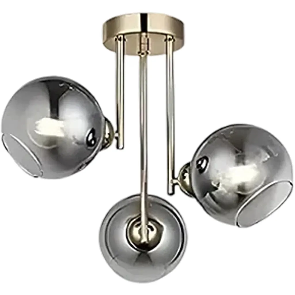 Alessandro Design MODUS candelabru 3 globuri aurii 3xE27 38cm