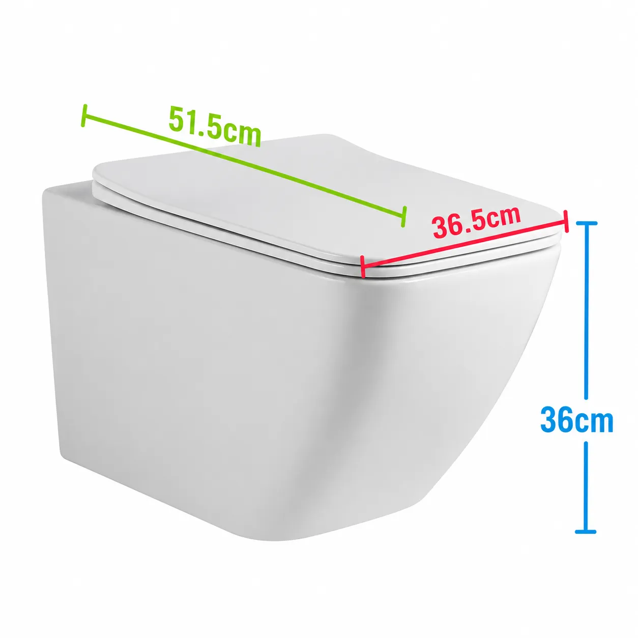 Alessandro Design Nunavut vas WC suspendat rimless alb
