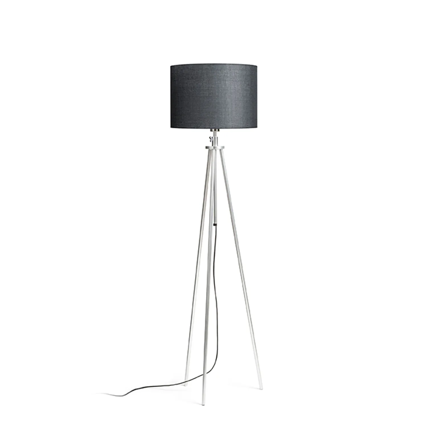 Rendl Gardette lampadar negru trepied E27 textil