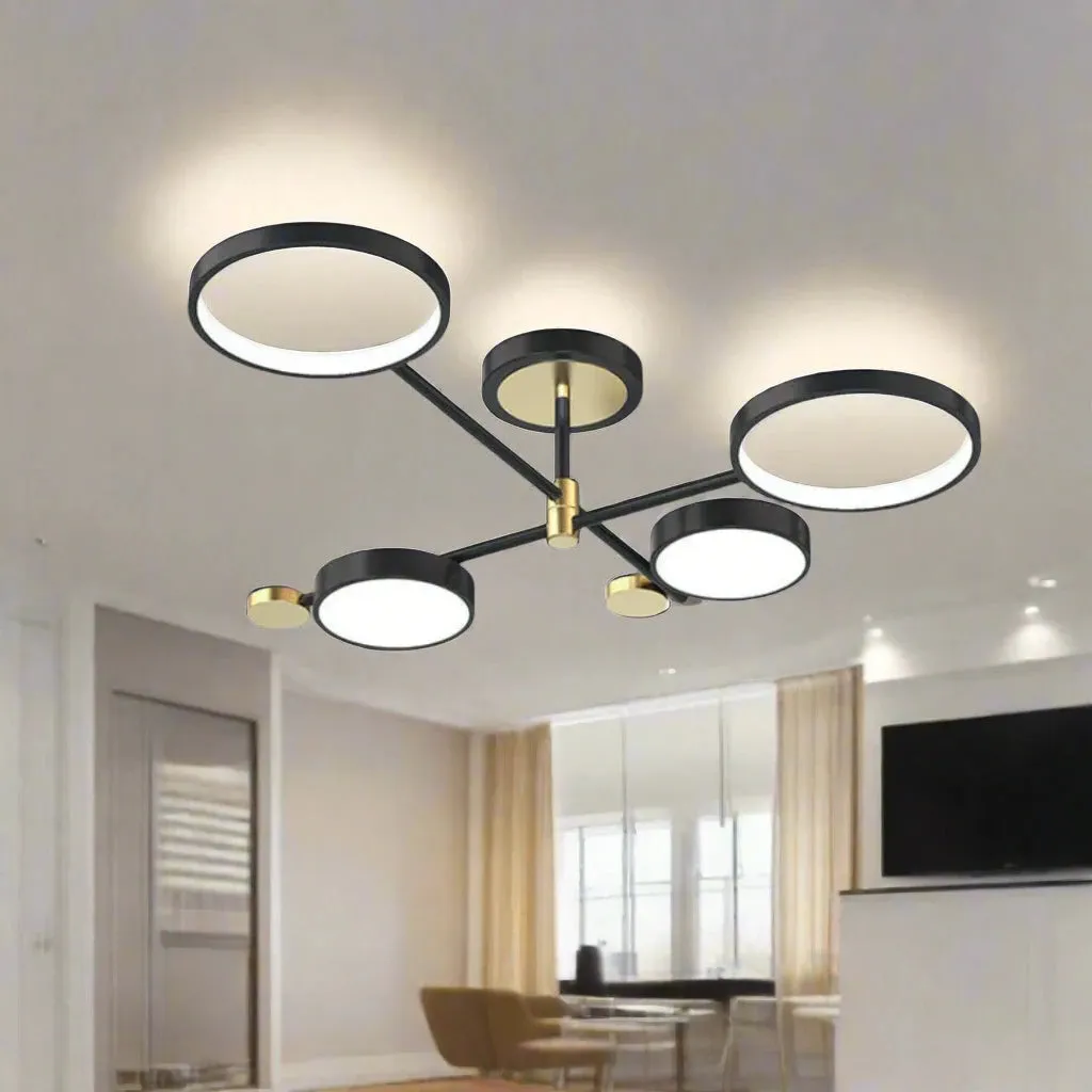Alessandro Design Maria 22W lustra LED neagra dimabila