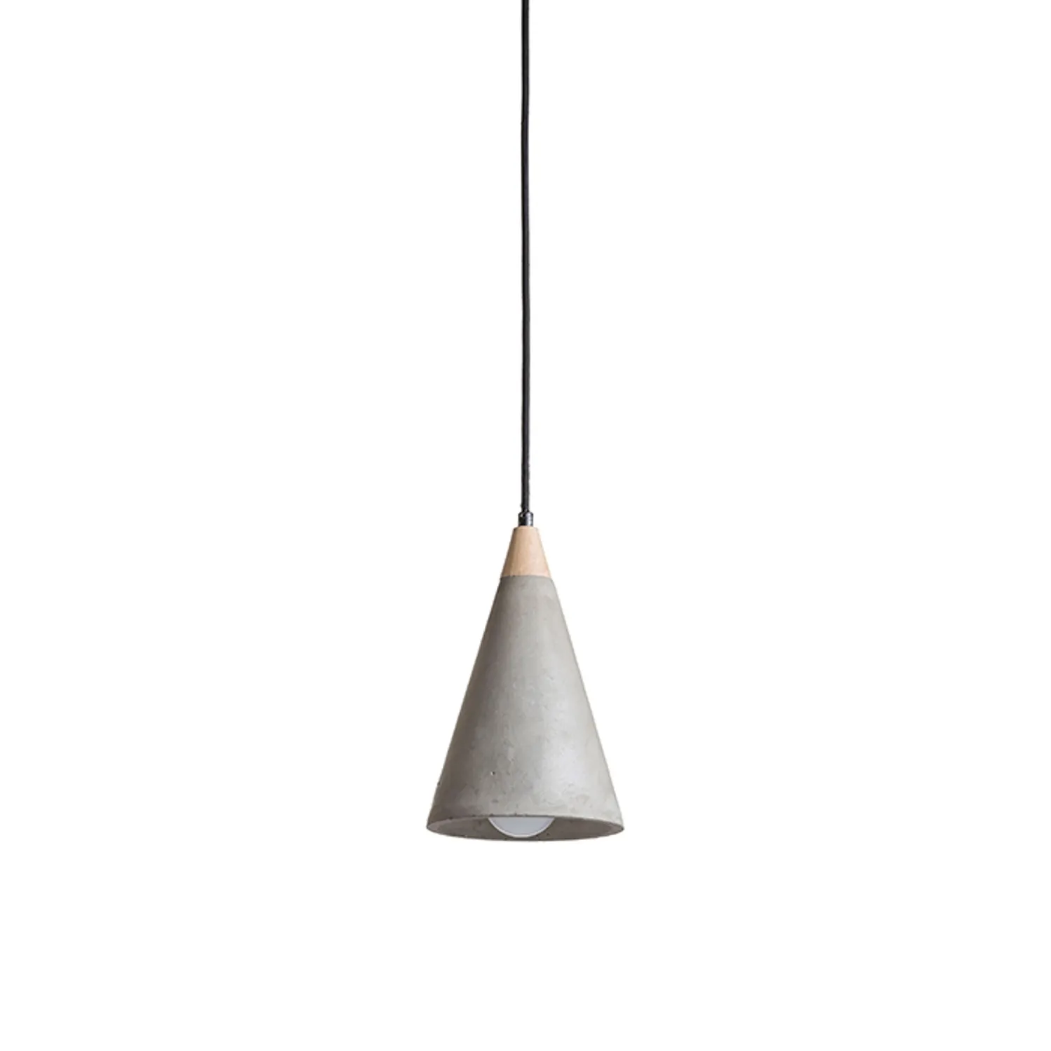Rendl Heidi pendul beton lemn E27 conic suspendat