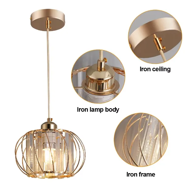 Alessandro Design Monica LC910/3 lustră clasică aurie 3xE27