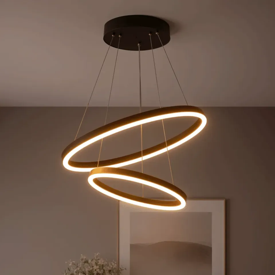 Alessandro Design Casiana lustră LED neagră 40W dimabilă