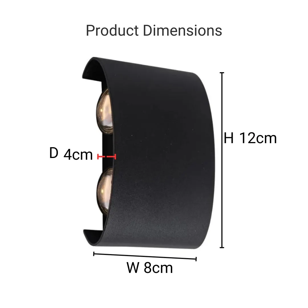 Alessandro Design Fantas aplică exterior 4x1W neagră IP65