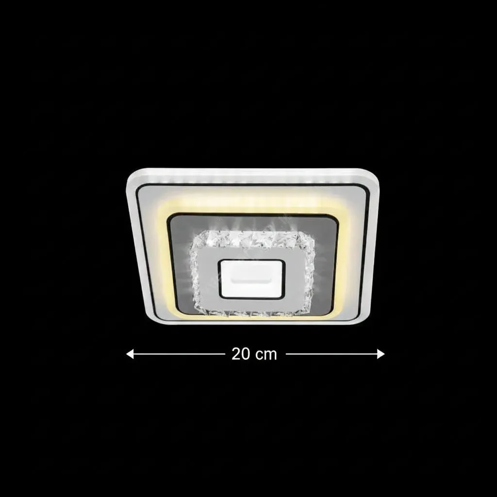 Alessandro Design MITA lustra LED 39W patrata 20x20cm alba