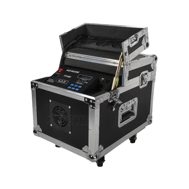 Shehds masina fum 660W DMX cu flight case 1,5L