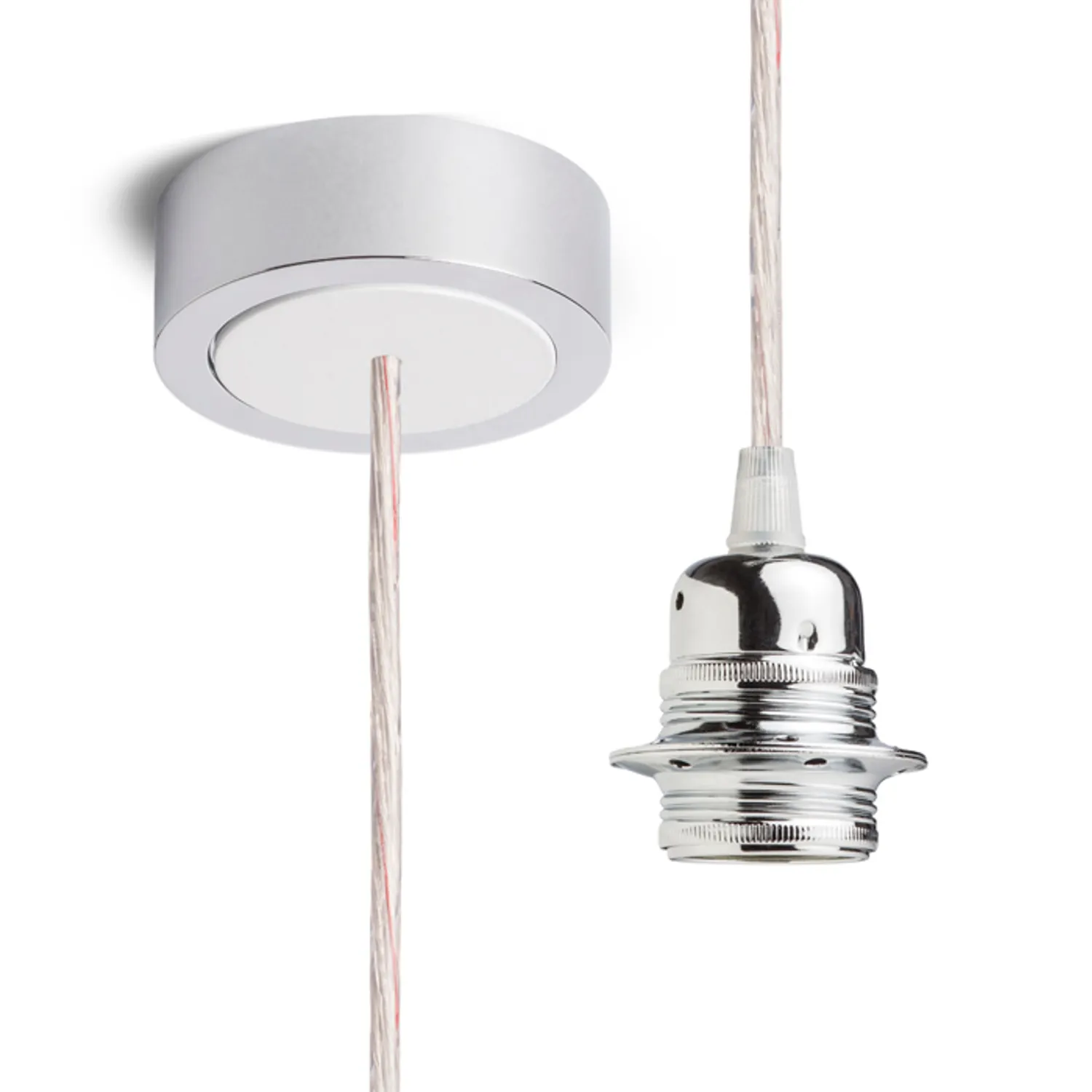 Rendl Light Studio Hex Crom kit suspensie alb crom E27