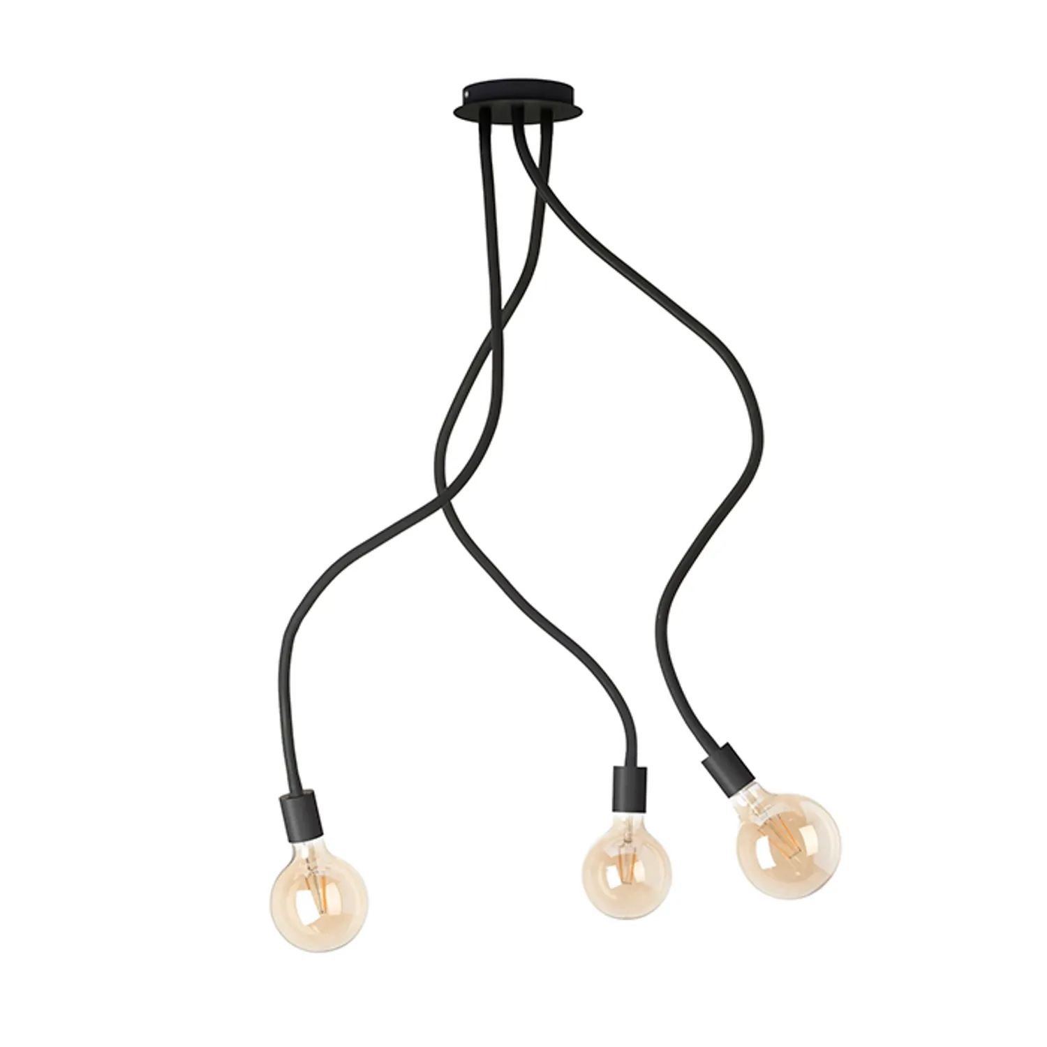 Rendl Light Studio Loyd E27 III plafonieră neagră 3 brațe