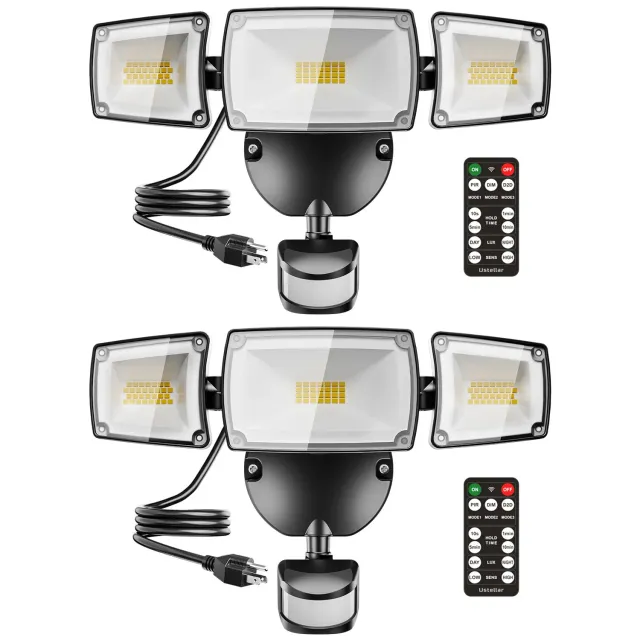 Ustellar 55W proiector LED priza senzor miscare 2 bucati