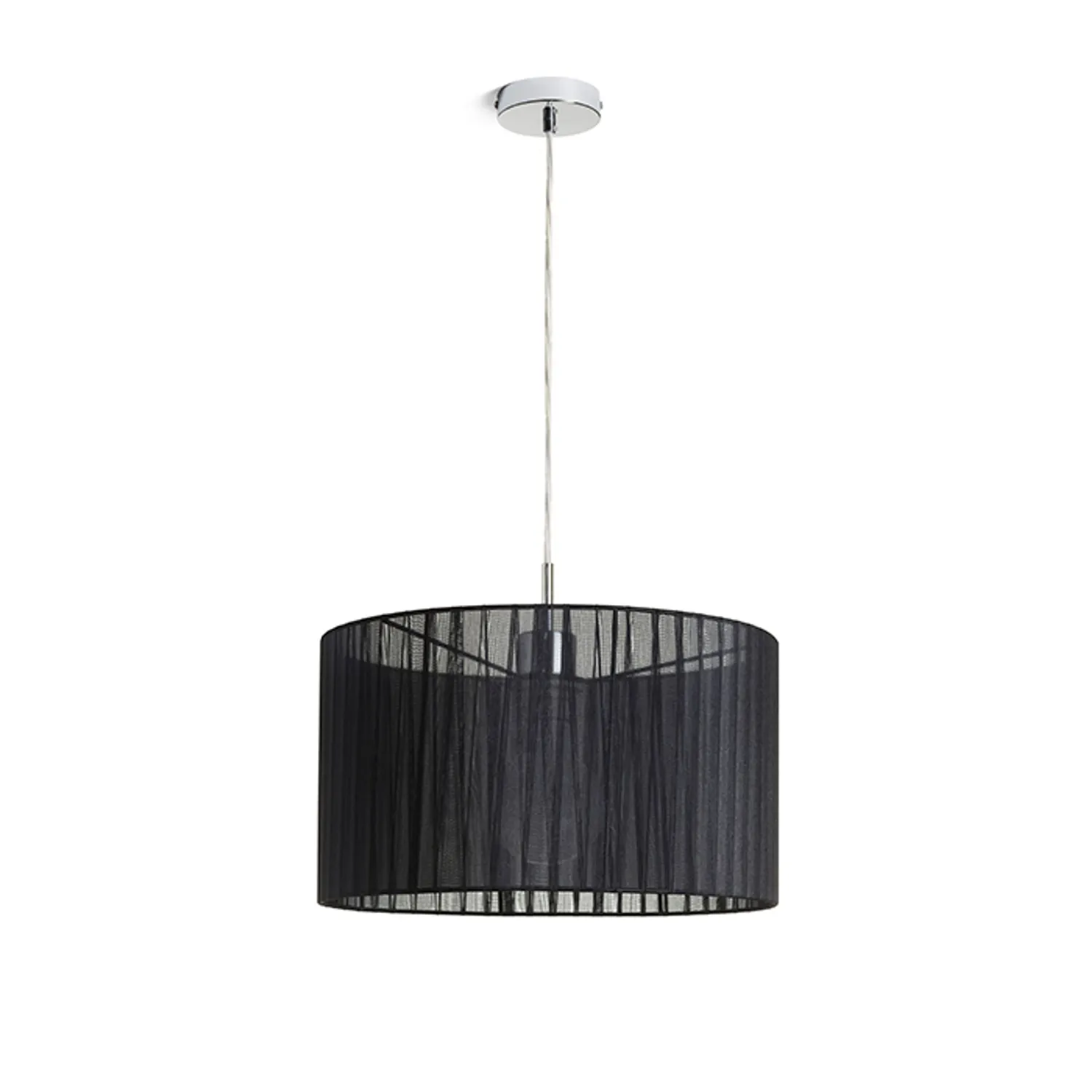 Rendl Light Studio Glamour pendul negru benzi textile