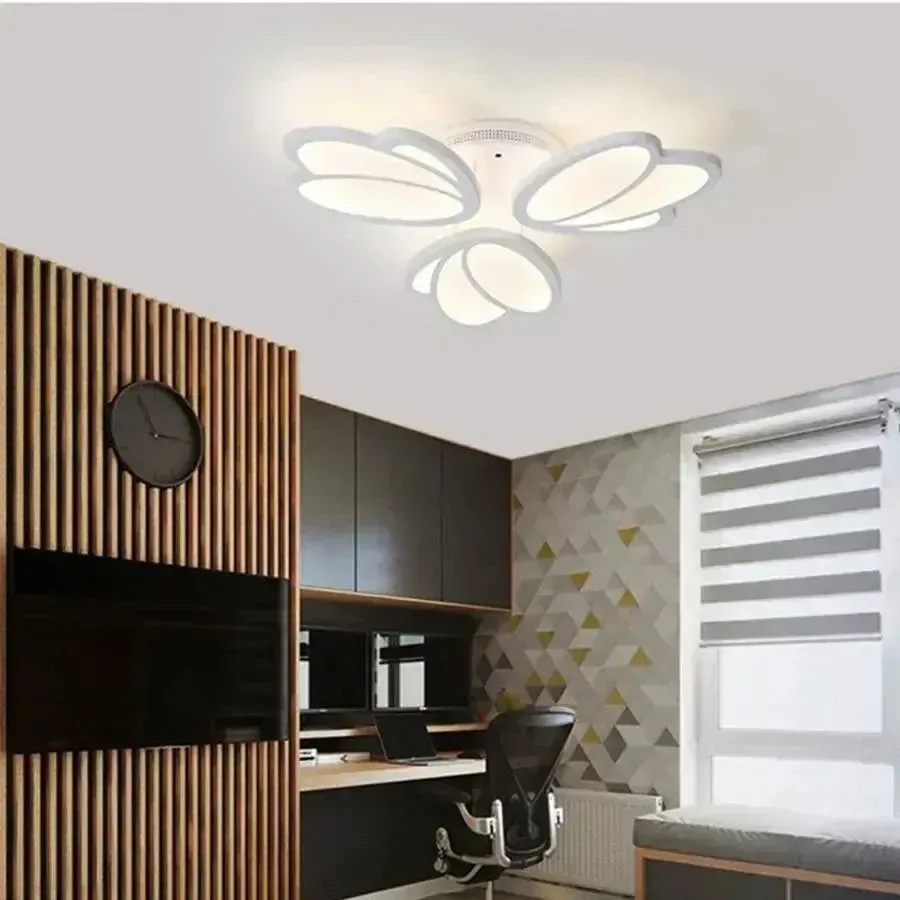 Alessandro Design Tulip lustra LED alba 45W 3 petale