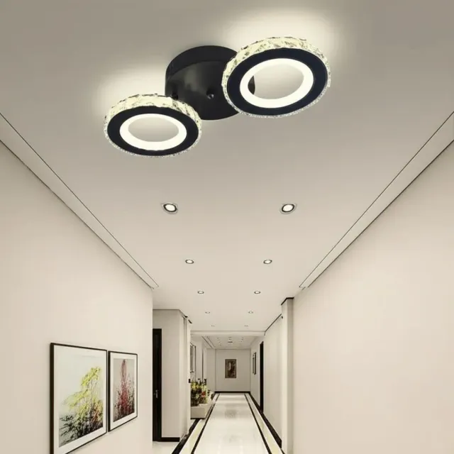 Alessandro Design NOVA ROTONDA lustra LED 32W neagra 2 cercuri