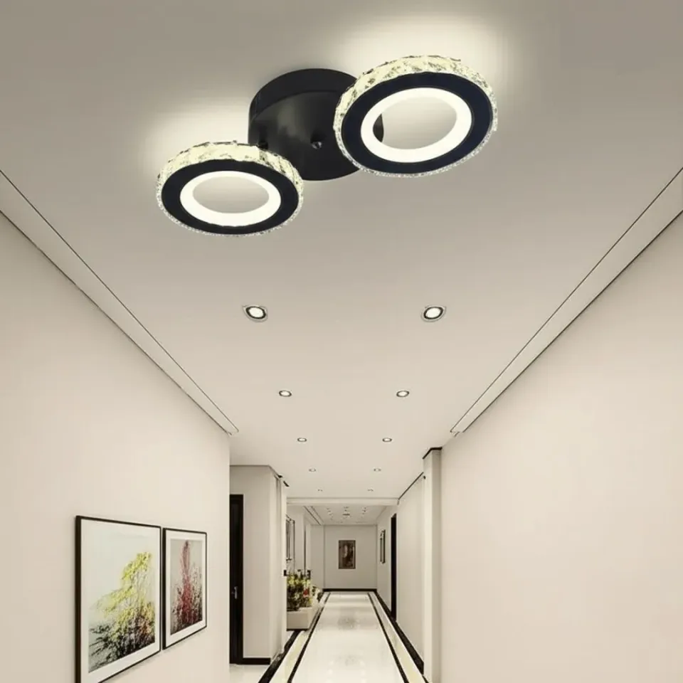 Alessandro Design NOVA ROTONDA lustra LED 32W neagra 2 cercuri