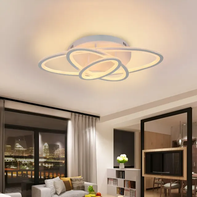 Alessandro Design Tiana 78W lustra LED alba 3 elipse