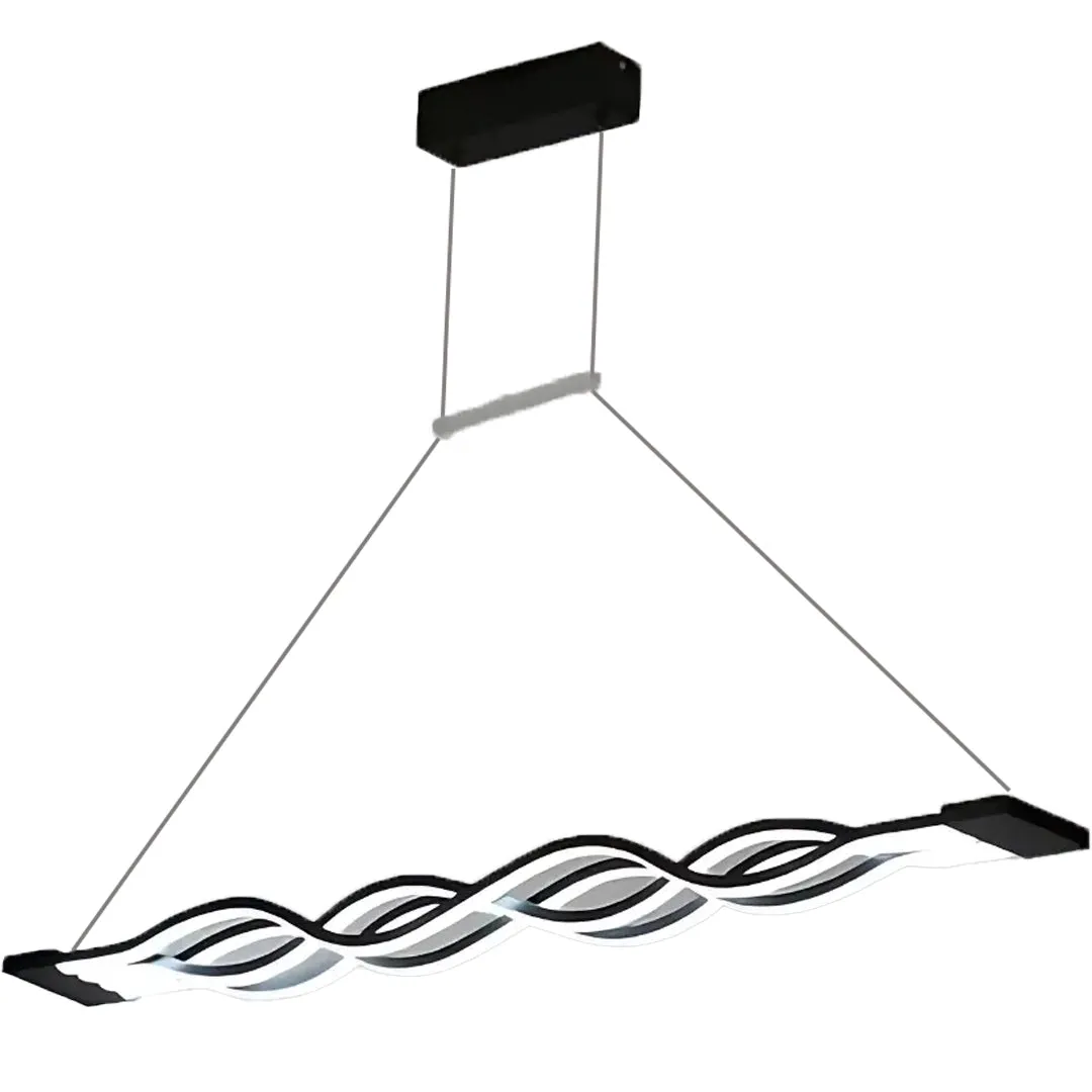 Alessandro Design WAVE lustra LED 89W neagra suspendata dimabila