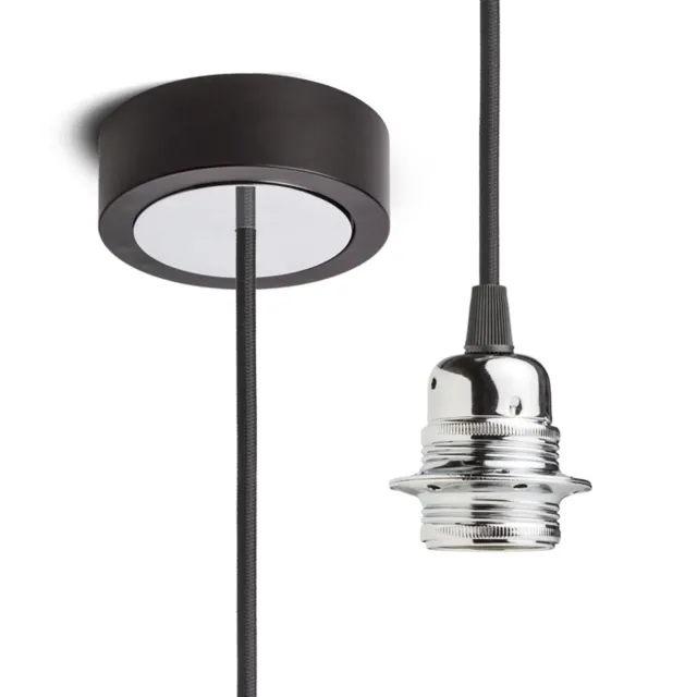 Rendl Light Studio Hex pendul negru E27 cu cablu textil