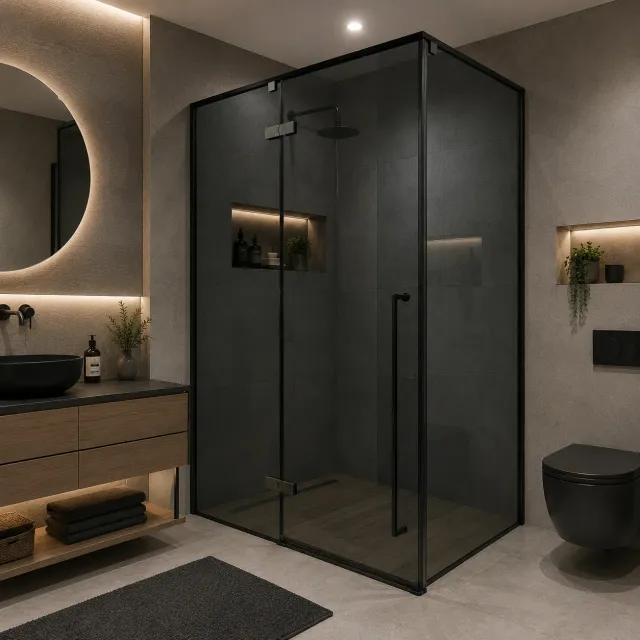 Alessandro Design paravan dus walk-in gri 120x195cm 8mm