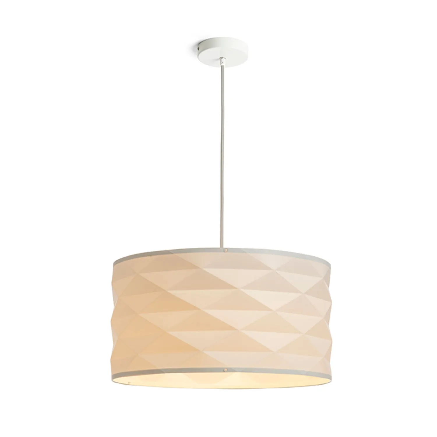 Rendl Light Studio Ezra abajur rotund alb PVC gri
