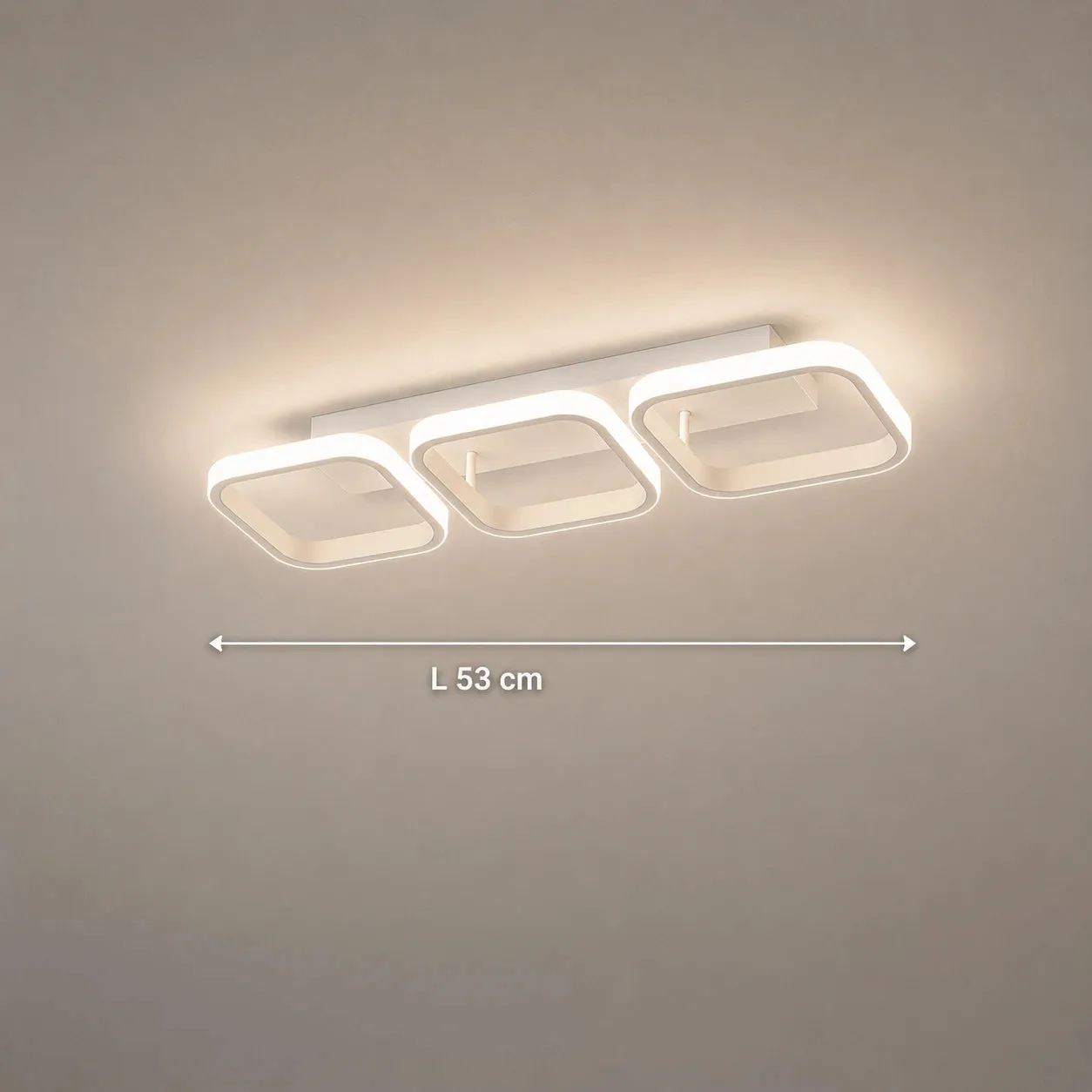 Alessandro Design VERTEX lustră LED albă 34W 3 pătrate